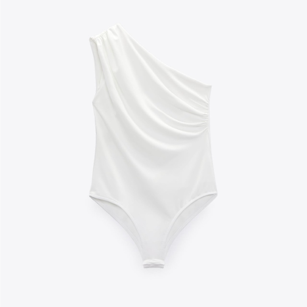 Zara ruched asymmetric bodysuit - Picture 2 of 3
